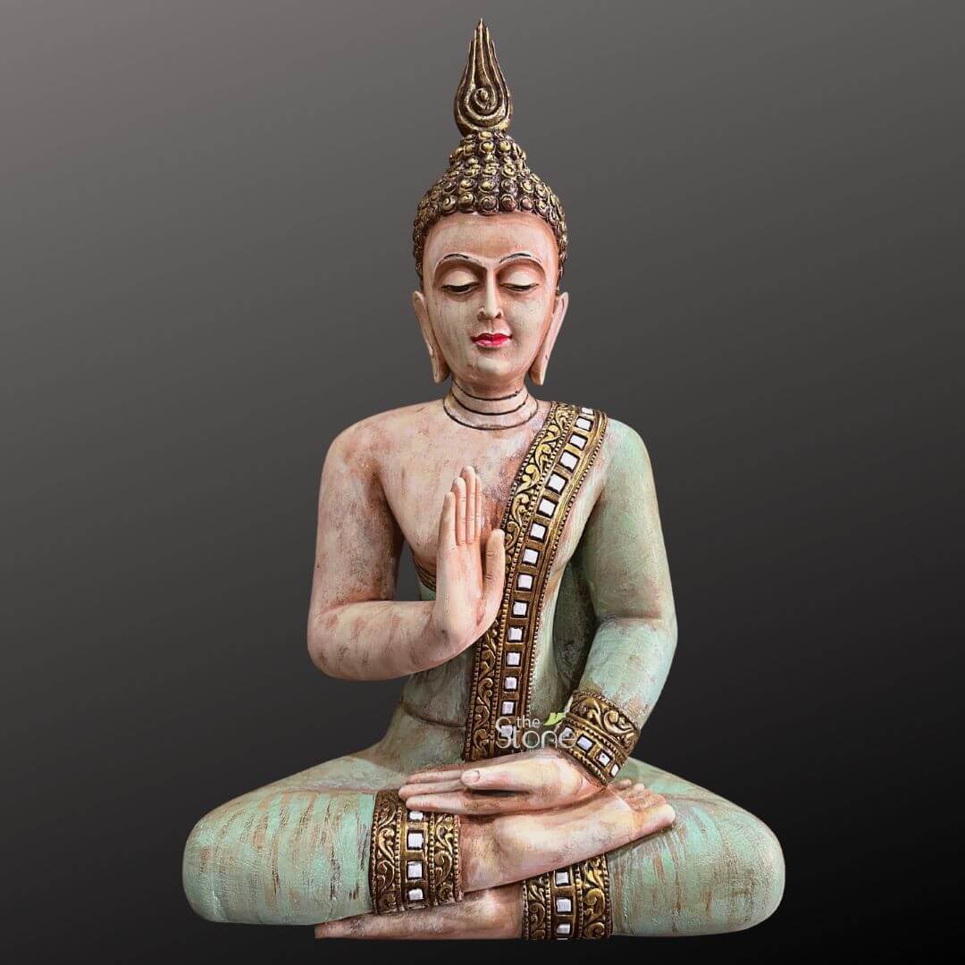 Buddha wooden statue for decoration